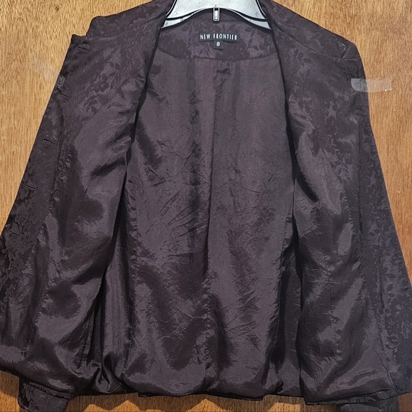 NEW FRONTIER, Elegant short blazer size 8, with mandarin collar - Picture 11 of 11